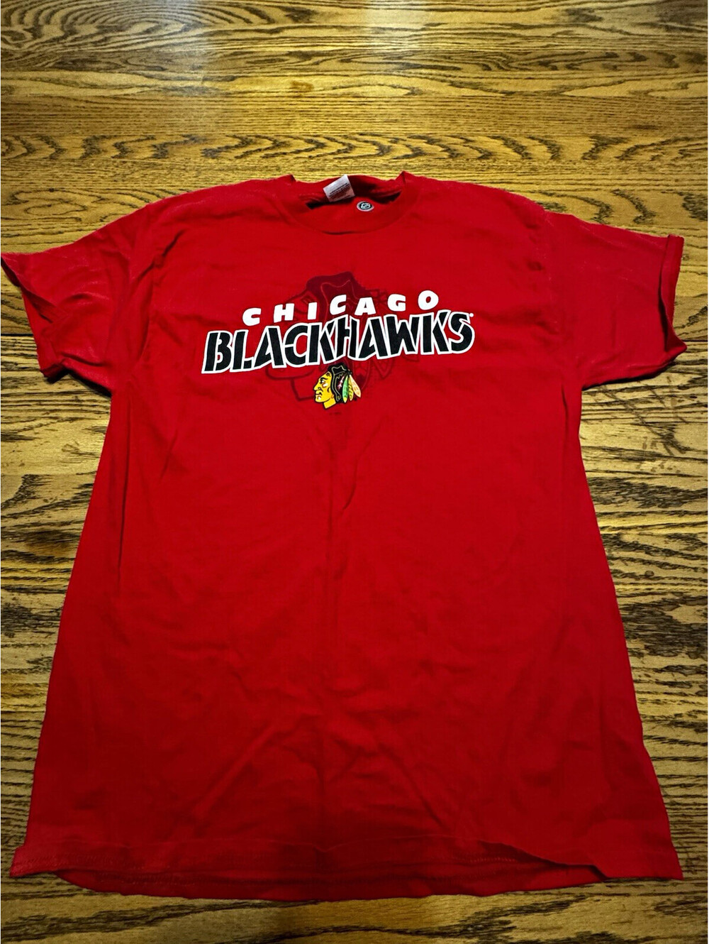 Chicago Blackhawks NHL Red Short Sleeve T-Shirt Size L Officially Licensed